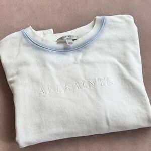 All Saints Spray Storn Sweatshirt chalk white blue large Allsaints